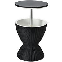 BEISTELLTISCH Schwarz - Schwarz, Kunststoff (49/49/58cm) - COSTWAY