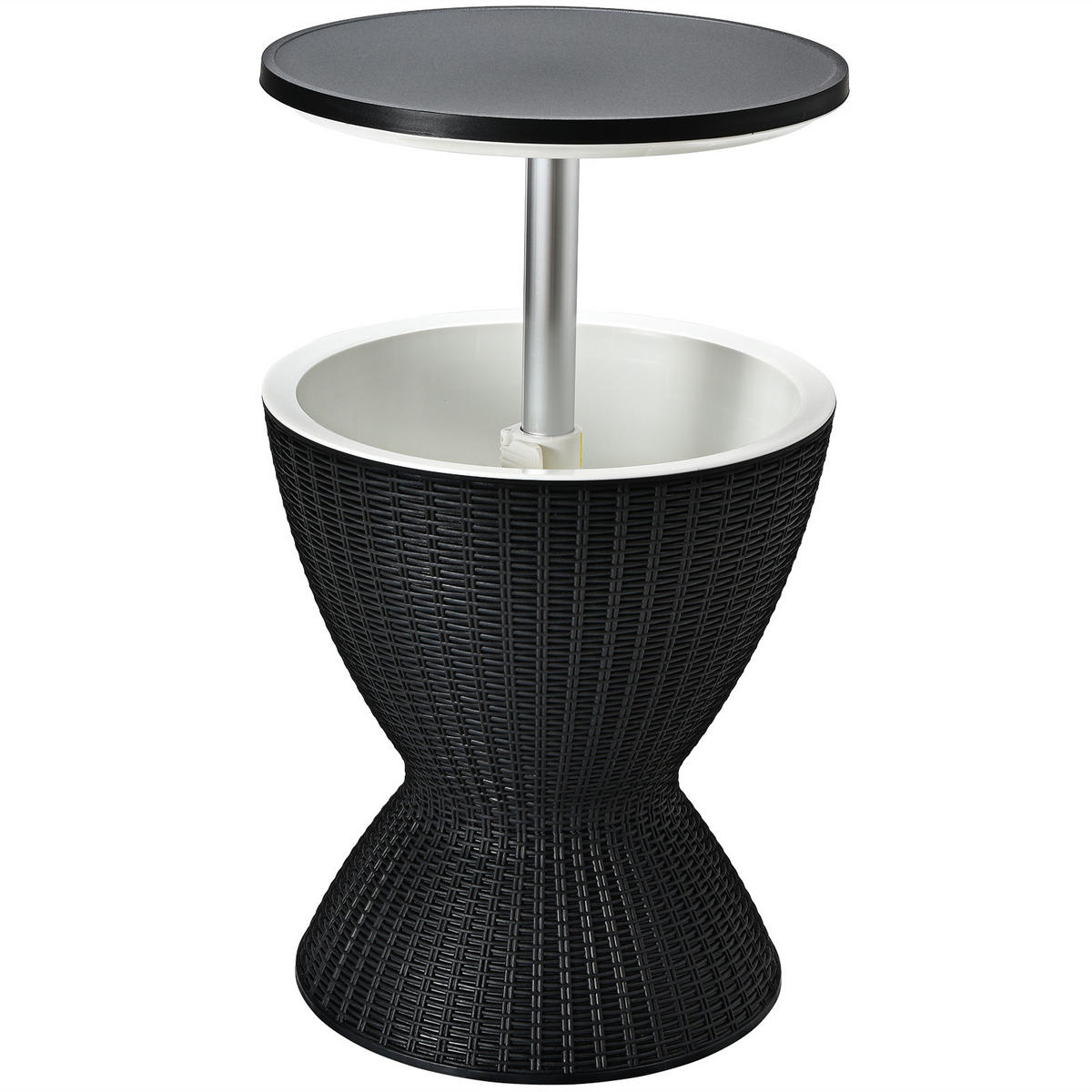 BEISTELLTISCH Schwarz - Schwarz, Kunststoff (49/49/58cm) - COSTWAY