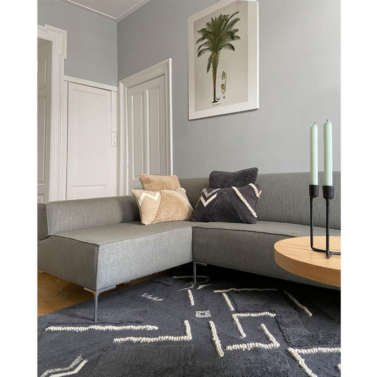 WOLLTEPPICH Graues Wunder 160x260 - Weiß, Textil (160/260cm) - Malagoon