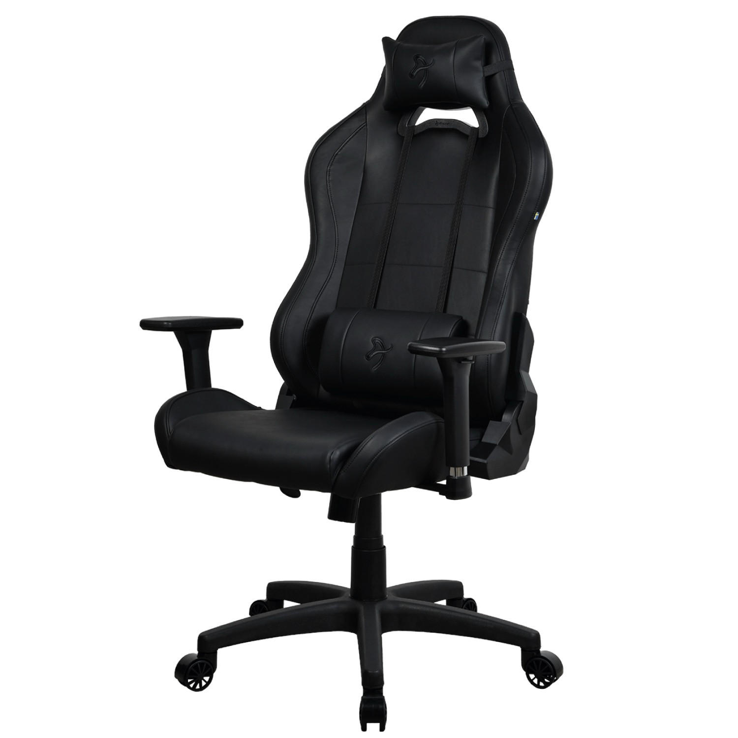 GAMINGSTUHL Torretta SoftPU™ Reines Schwarz - Schwarz, Kunststoff/Metall (70/135/50cm) - Arozzi