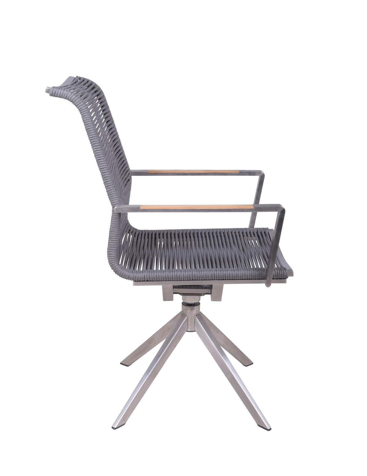 GARTENSTUHL Dennis 2er Set Edelstahl Anthrazit 95x63x54cm - Anthrazit, Metall (63/95/54cm) - DELUKE