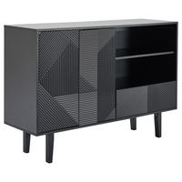 SIDEBOARD Schwarz 125/40/86 cm - Schwarz, Holzwerkstoff (40/86/125cm) - Urban Meuble