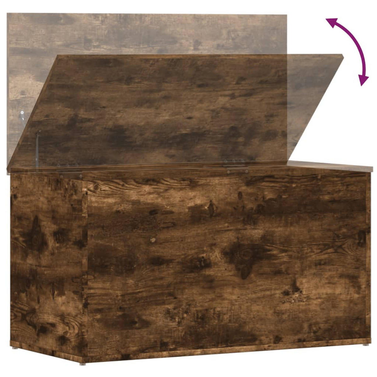 AUFBEWAHRUNGSTRUHE Räuchereiche 84/42/46 Cm Holzwerkstoff - Dunkelbraun, Holz (84/46/42cm) - vidaXL