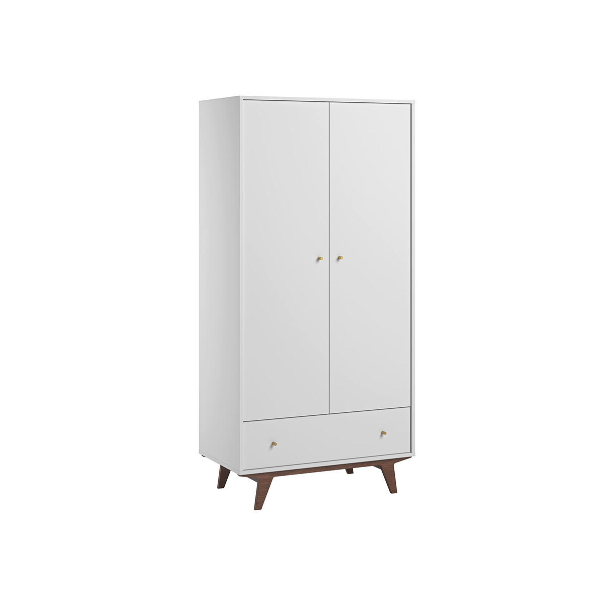 SOBA ZA DOJENČKA 2-delni Mid Bela in les - bela, leseni material (144/90/75cm) - Petits-meubles