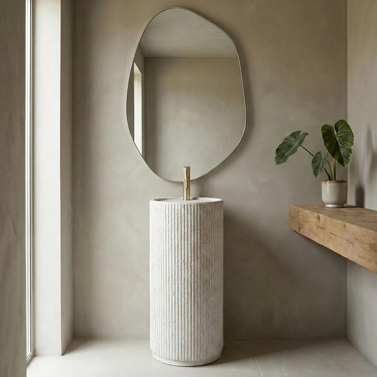 STANDWASCHBECKEN Rea Margarita - Weiß, Kunststoff (39/85/39cm) - REA