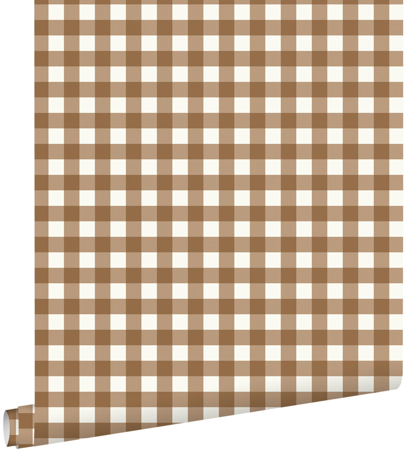 TAPETE Karomuster 50 x 900 cm - Braun, Papier (50/0.1cm) - ESTAhome