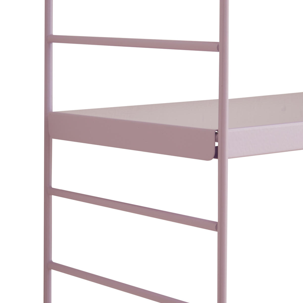 NÁSTĚNNÁ POLIČKA Strängnäs modulární - fialová, kov (60/50/15cm) - [en.casa]