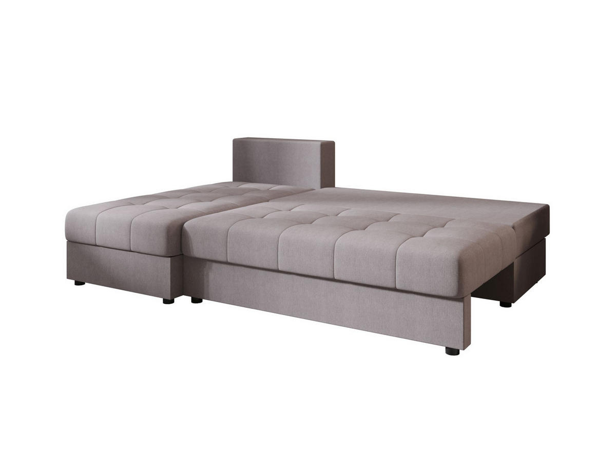 ECKSOFA MOS L Cosmic 160 Links mit Schlaffunktion - Grau, Textil (200/143cm) - Bedante