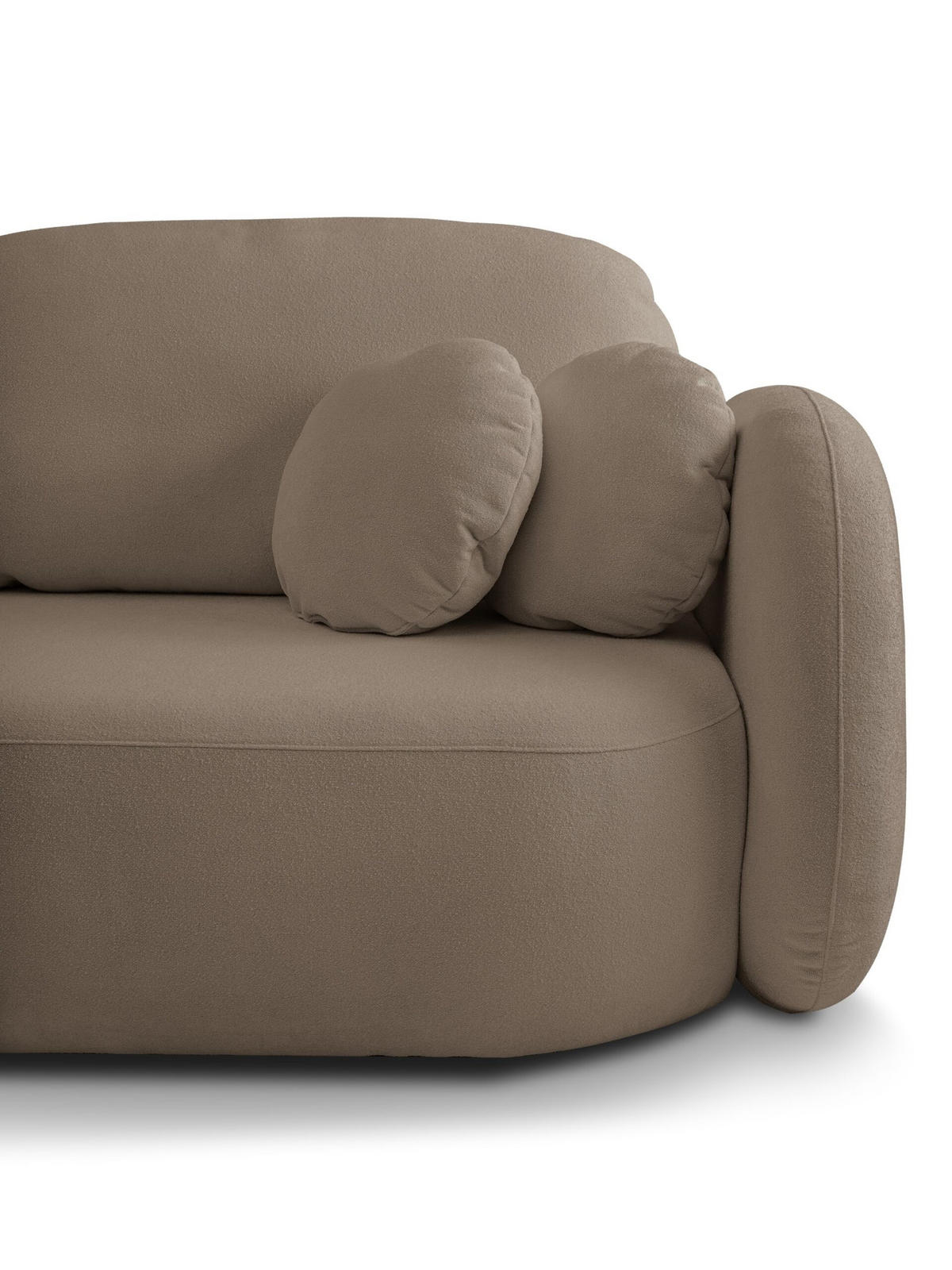 SOFA Olena - Braun (Sicuro 45) - Hellbraun, Holzwerkstoff (238/86.5/101cm) - Möblo