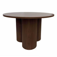 ESSTISCH, dunkles Holzeffekt - Braun, Holz (120/120/75cm) - Oviala