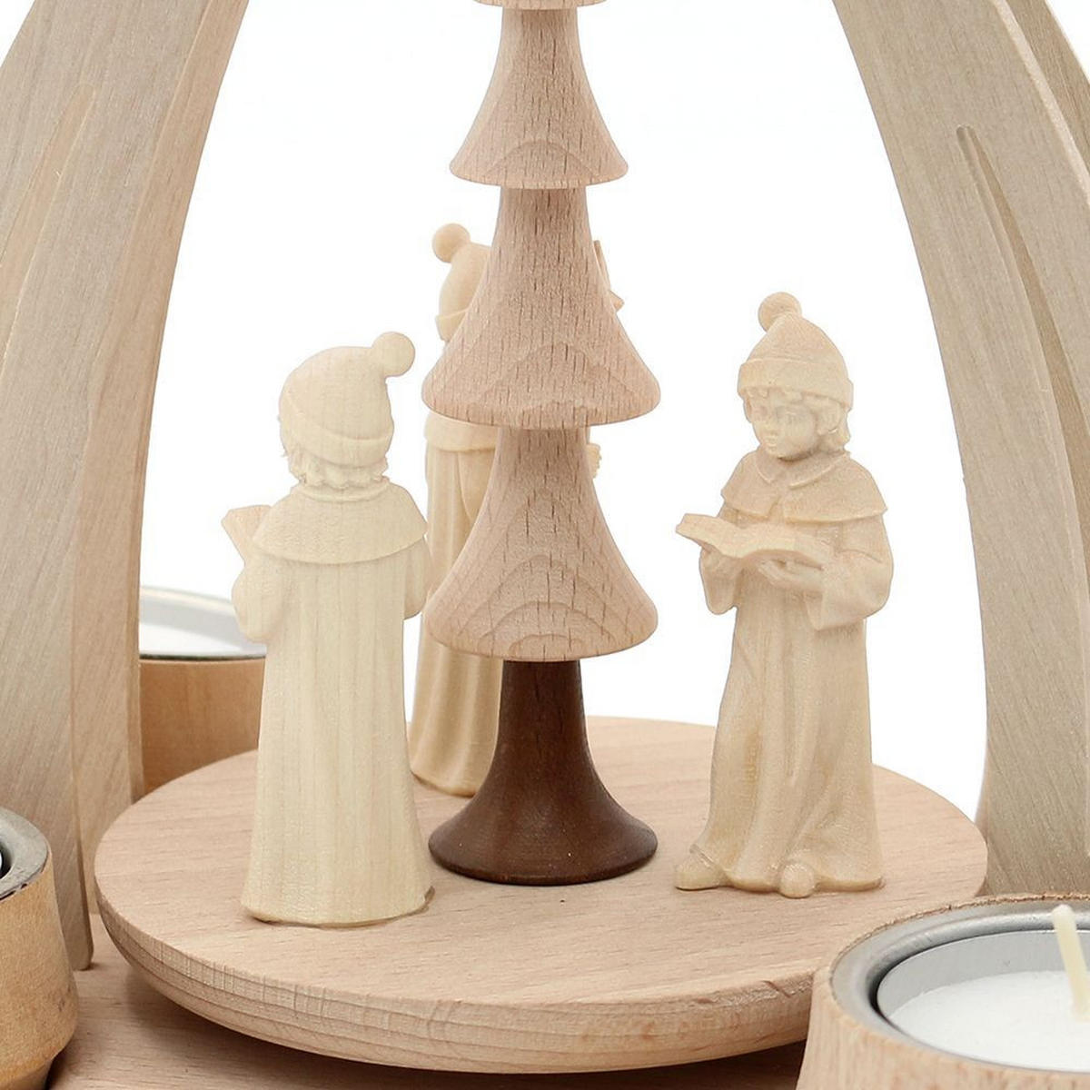 TISCH-PYRAMIDE Kurrendesänger Figuren a. Südtirol 14/18/24 cm - Multicolor, Holz (0.1/24/0.1cm) - Dekoteam24