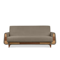3-SITZER-SCHLAFSOFA GUSTAVO II mit Armlehnen, Beige - Beige, Holz/Holzwerkstoff (230/98/98cm) - KONSIMO®