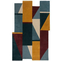 WOLLTEPPICH Shuffle Muster, Abstrakt, Wohnzimmer Multicolor Shaped 120x180 - Multicolor, Textil (120/180cm) - KADIMA DESIGN