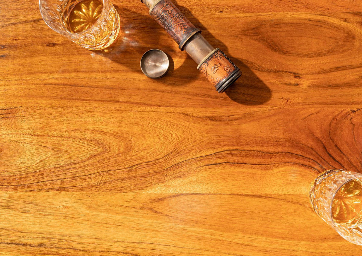 COUCHTISCH Akazie 120x75x40 honig lackiert OXFORD #0445 - Braun, Holzwerkstoff (75/120/40cm)