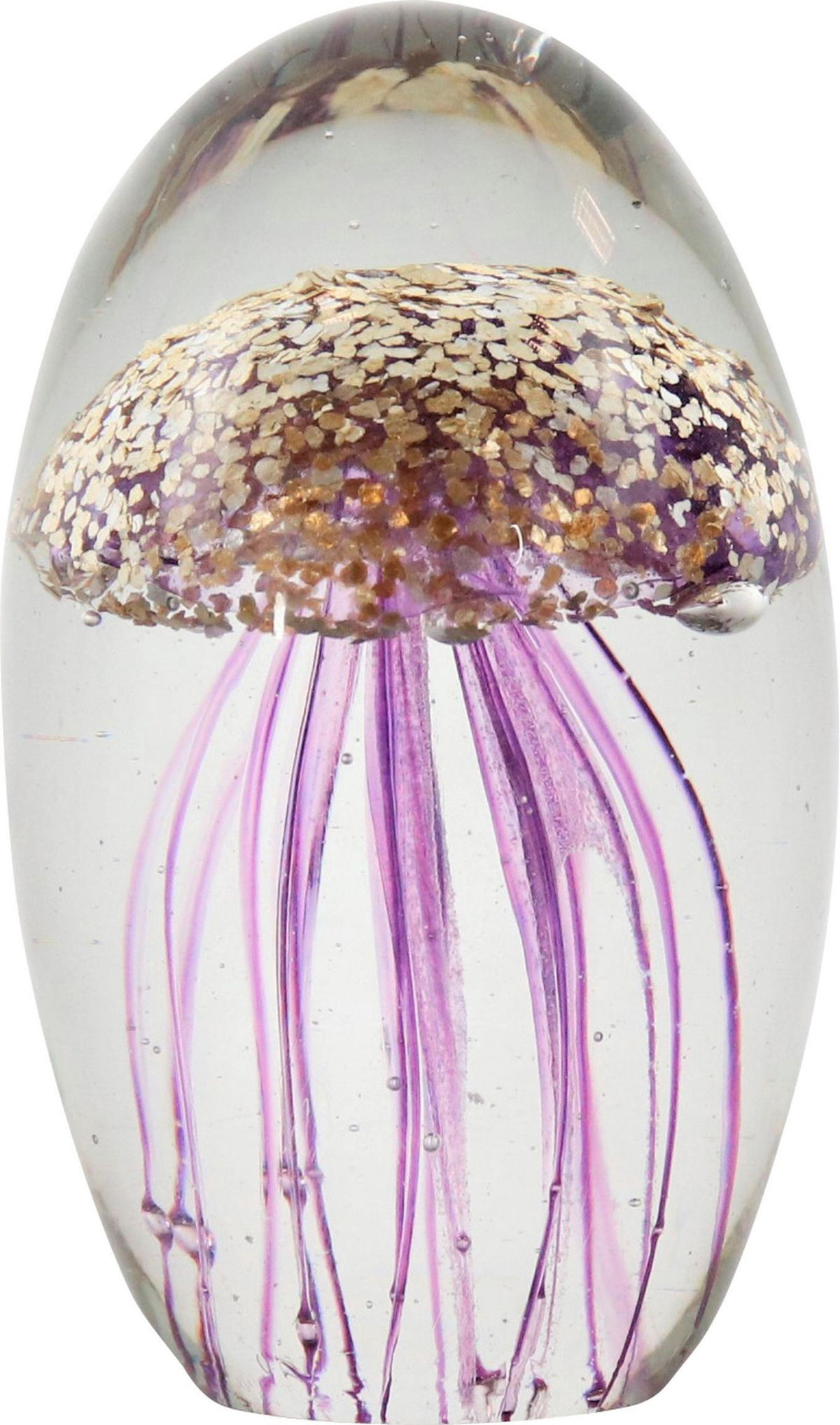 BRIEFBESCHWERER Medusa Lila-Glitter - Lila, Glas (4/11/4cm) - FURNARO