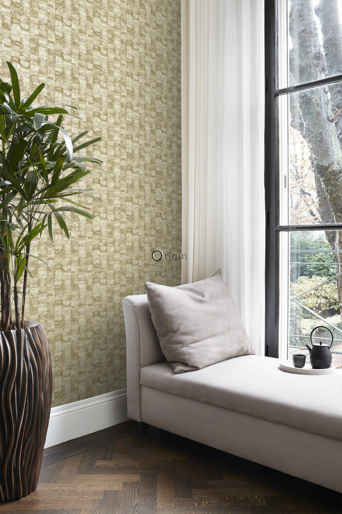 TAPETE mit feiner Struktur 53 cm x 10.05 m - Beige, Papier (53/1000cm) - Origin Wallcoverings