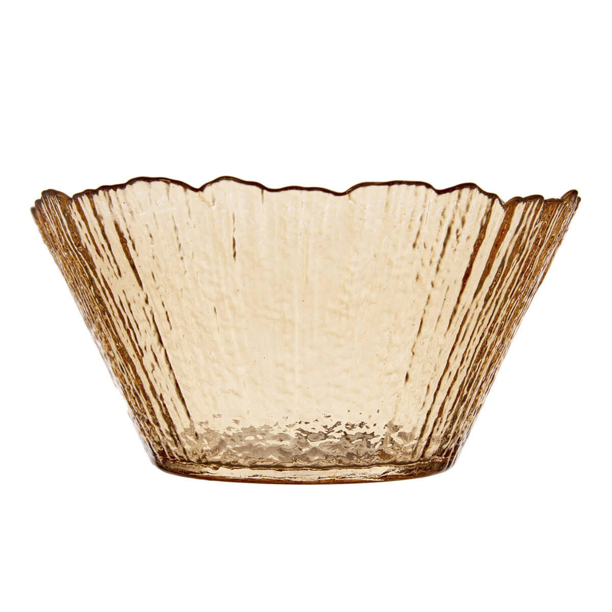 SCHALE dekorativ Ø 16 cm - Bernsteinfarben, Glas (16/8cm) - Vivalto