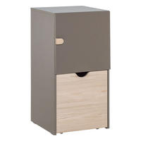 KOMMODE auf Rollen mit abnehmbarem Würfel - STIGE - 47/49/94 cm - Taupe, Holzwerkstoff (49/94/47cm) - Calicosy