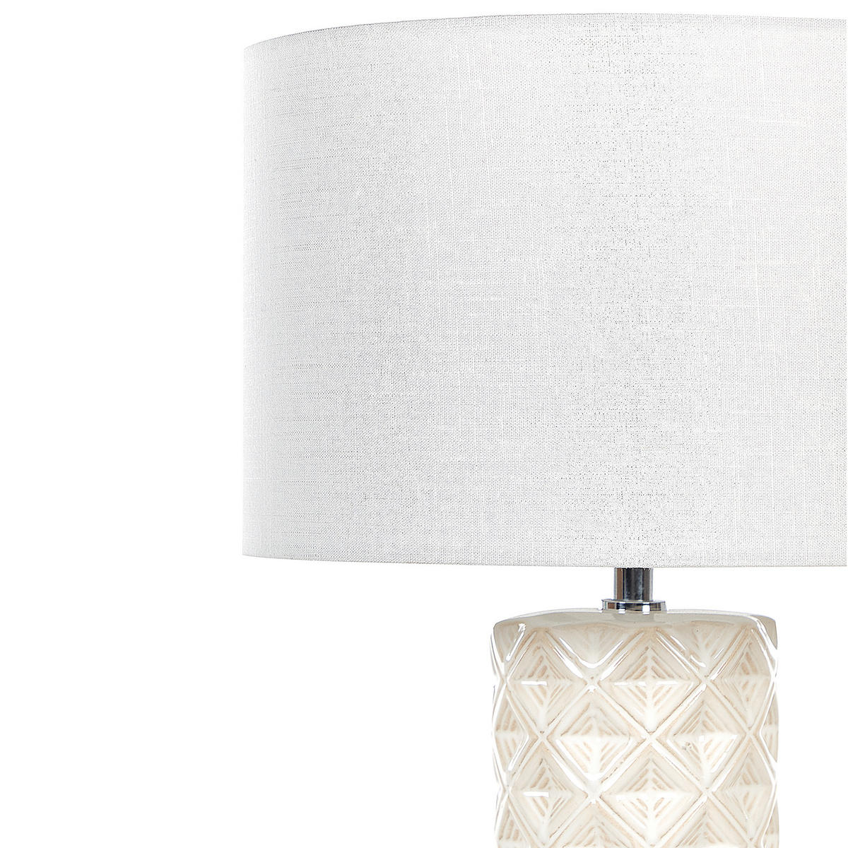 TISCHLAMPE Balonne 28/28/49 cm - Weiß, Keramik (28/28/49cm) - Beliani