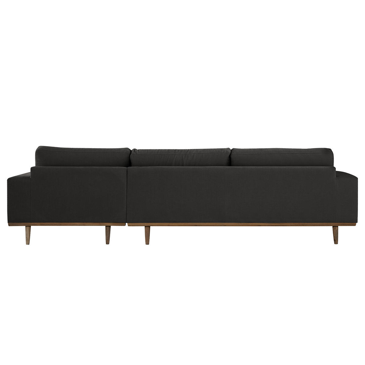 ECKSOFA mit Longchair - Eichefarben/Anthrazit, Naturmaterialien/Eichenholz (281/153cm) - home24