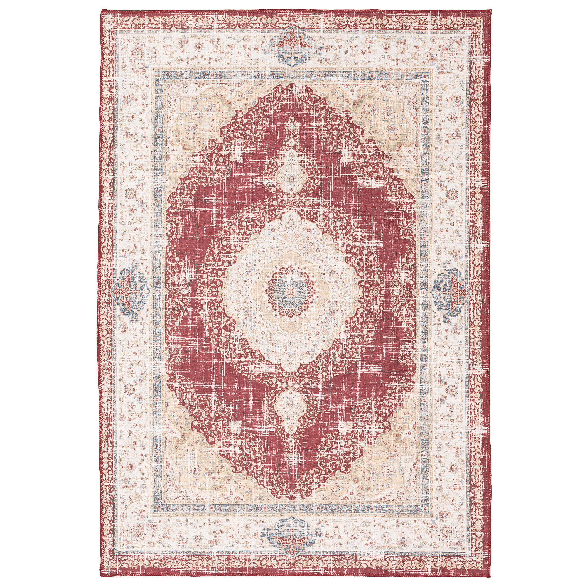 VINTAGE DESIGNERTEPPICH FINESSE ORIENT MEDAILLON - Rot, Textil (160/230cm) - Pergamon