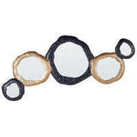 WANDSPIEGEL gold/ schwarz Metall 109/44 cm Charny - Goldfarben/Schwarz, Metall (109/44/3cm) - Beliani