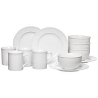 FRÜHSTÜCKSSET Simple weiß 12er Set - Weiß, Keramik (1/1/1cm) - Ritzenhoff Breker