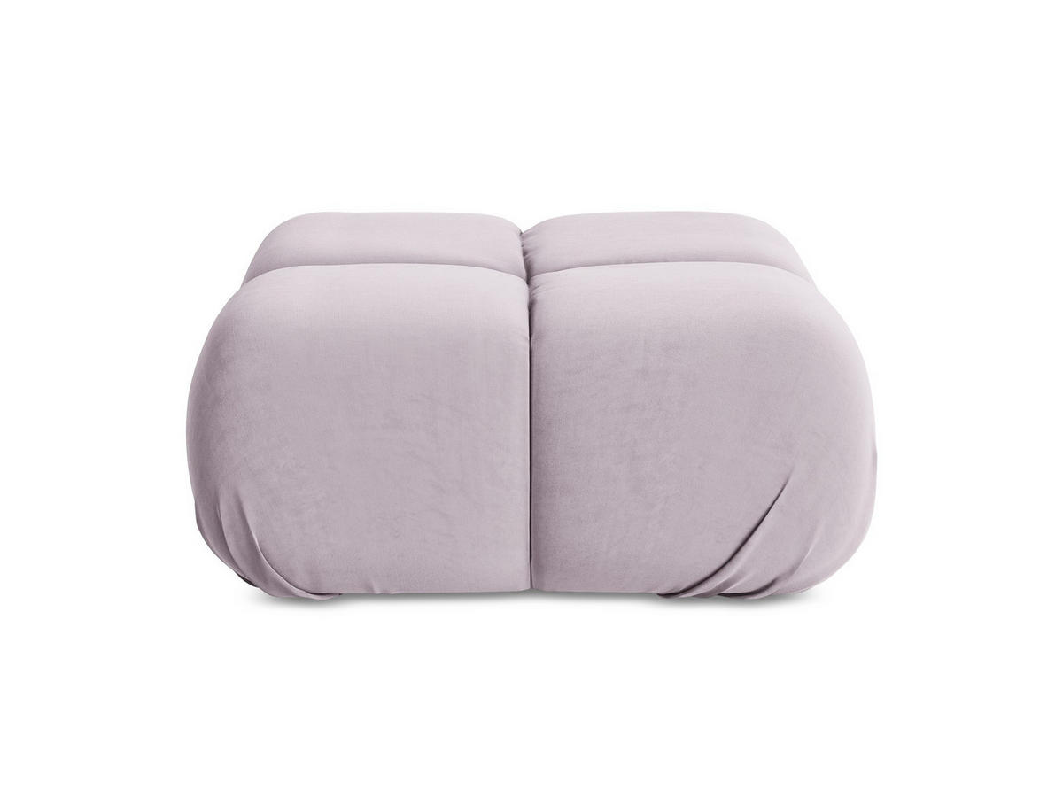 POUF Samt Stoff Violett - Lila/Flieder, Kunststoff/Textil (95/41/95cm) - Makamii