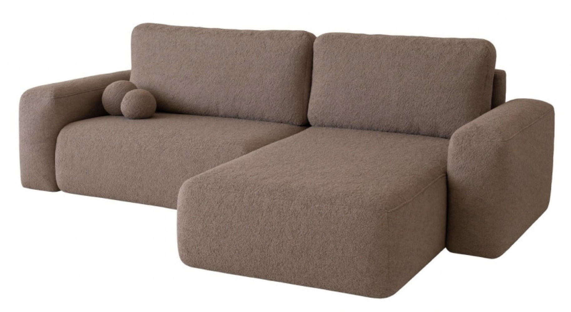 ECKSOFA Violett-Braun ILO Mit Schlaffunktion Und Bettkasten - Flieder/Braun, Textil (282/177cm) - Sepro Meble