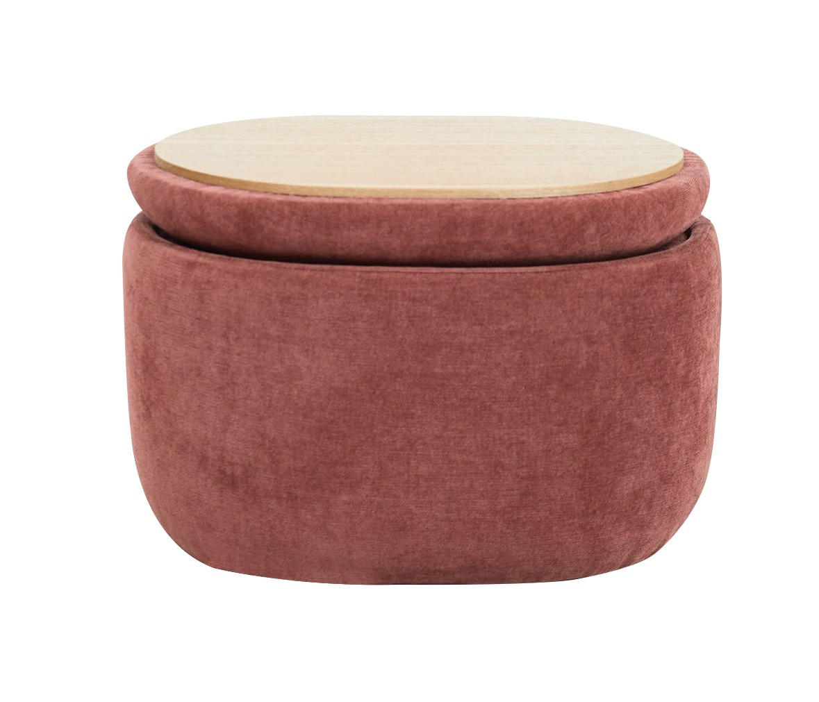 POUF Stoff Terracotta - Rot, Textil (48/31/35cm) - Nordlys