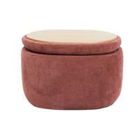 POUF Stoff Terracotta - Rot, Textil (48/31/35cm) - Nordlys