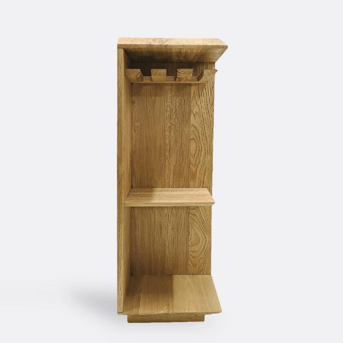 EICHENHOLZ-BAR für Alkoholgetränke und Gläser für das Esszimmer oder Wohnzimmer CARMEN I - Eichefarben, Holz (120/100/50cm) - Rawood Furniture