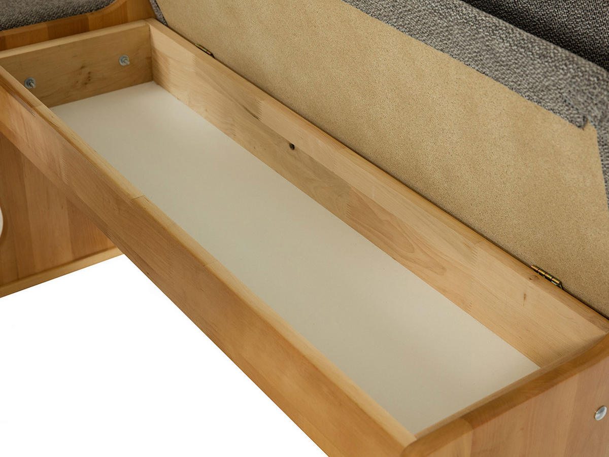 ECKBANKGRUPPE Mini - Weiß/Grau, Holz (145/87/105cm) - MIRJAN24