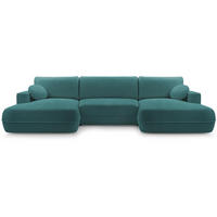 WOHNLANDSCHAFT Fiero U türkis - Türkis, Textil (364/87/186cm) - Beautysofa