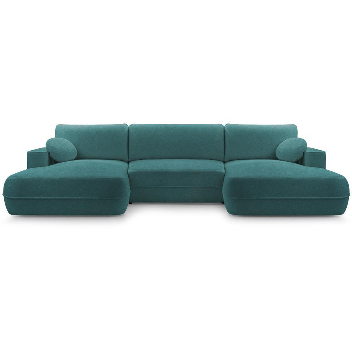 WOHNLANDSCHAFT Fiero U türkis - Türkis, Textil (364/87/186cm) - Beautysofa