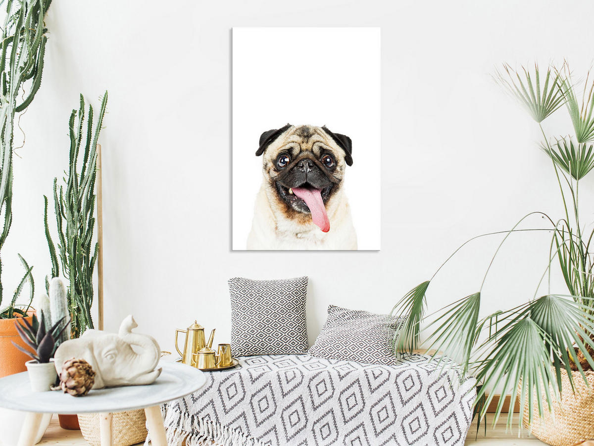 KUNSTDRUCK Weiß 40/60 cm - Beige/Weiß, Textil (40/60cm) - KUNSTLOFT