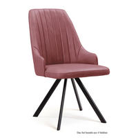 ESSZIMMERSTUHL (4er-Set) Deina 52x91x60 Schwarz/Rosewood - Dunkelrosa/Schwarz, Kunststoff (60/91/52cm) - 58aufmkessel