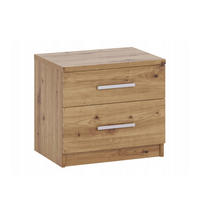 NACHTTISCH Tamiza 50x35 cm - Silberfarben/Eiche Artisan, Holzwerkstoff/Kunststoff (50/45/35cm) - Ravio