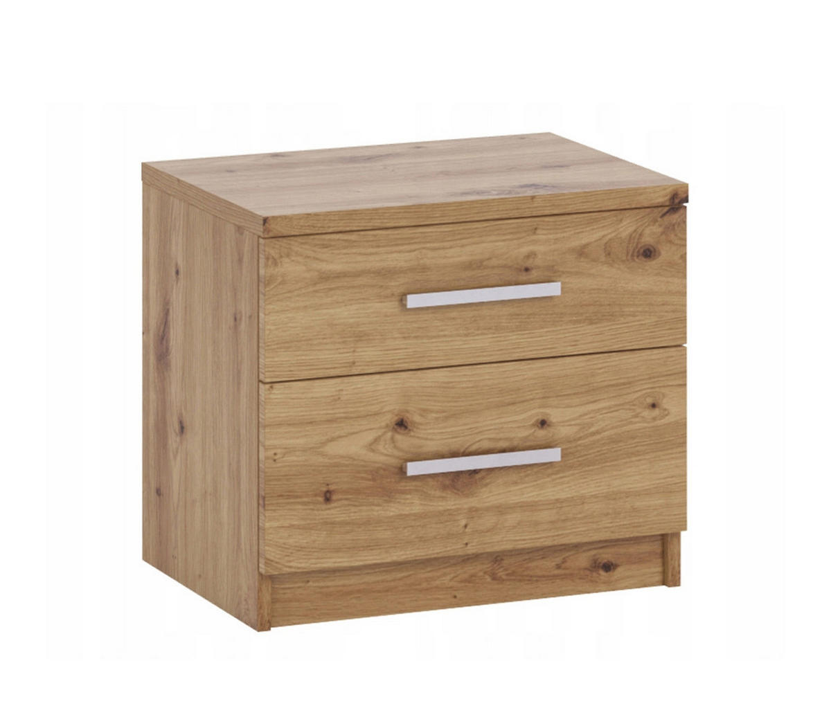 NACHTTISCH Tamiza 50x35 cm - Silberfarben/Eiche Artisan, Holzwerkstoff/Kunststoff (50/45/35cm) - Ravio