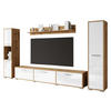 WOHNWAND Bogota XL - Silberfarben/Weiß, Holzwerkstoff/Kunststoff (180/30/31cm) - MIRJAN24