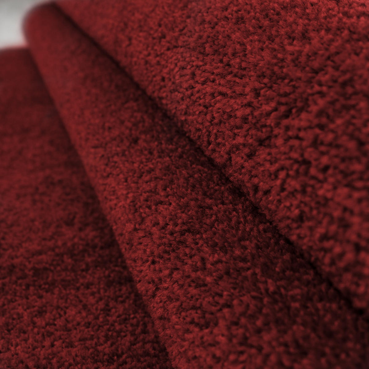 TEPPICH Kurzflor Uni Polypropylen Wohnzimmer Rot Rechteckig 280x370 - Rot, Textil (280/370cm) - KADIMA DESIGN