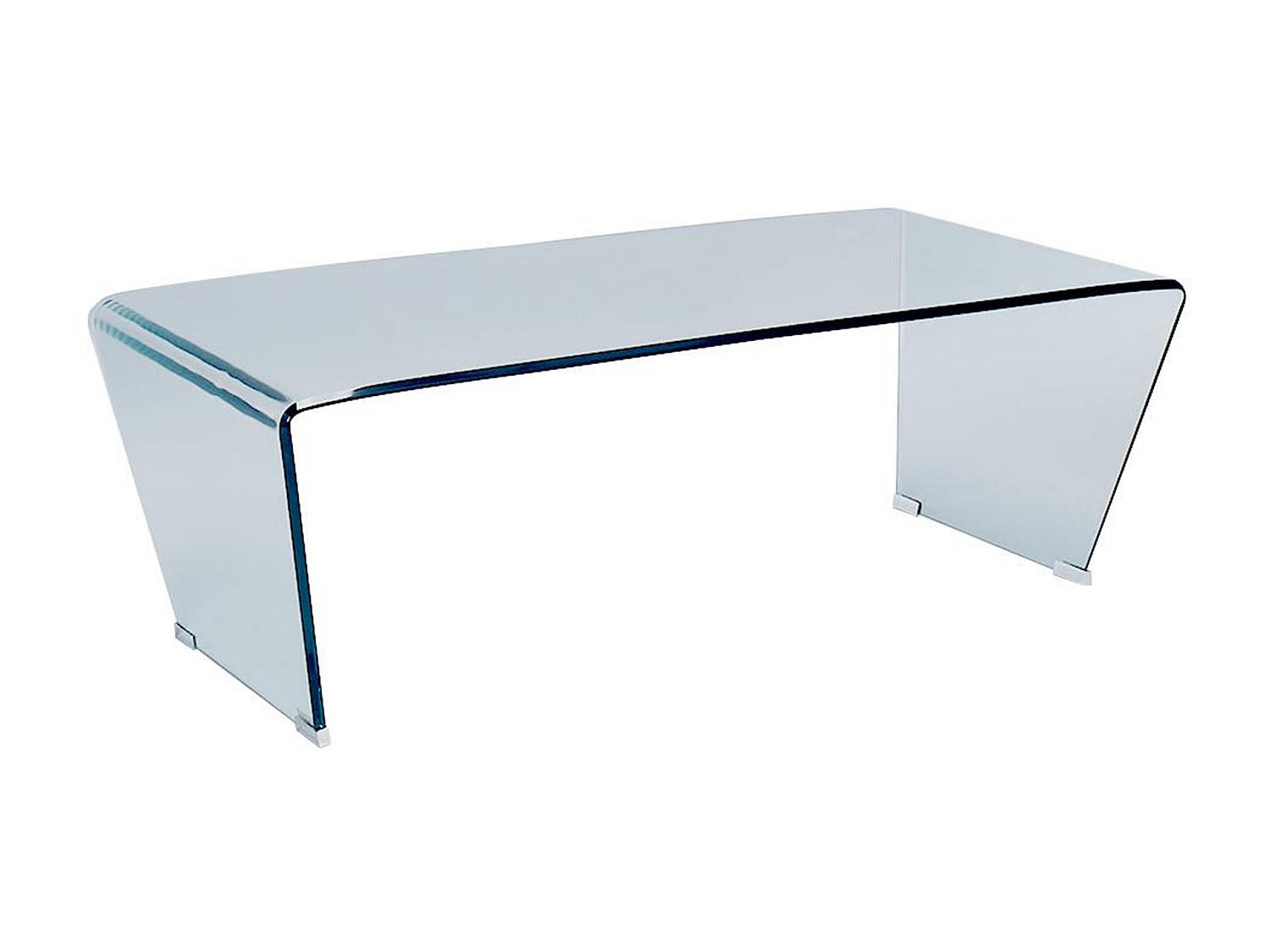 COUCHTISCH - Sicherheitsglas - SUZANA - Transparent, Glas (120/60/40cm) - Vente-Unique