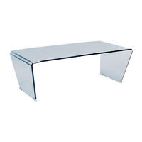 COUCHTISCH - Sicherheitsglas - SUZANA - Transparent, Glas (120/60/40cm) - Vente-Unique