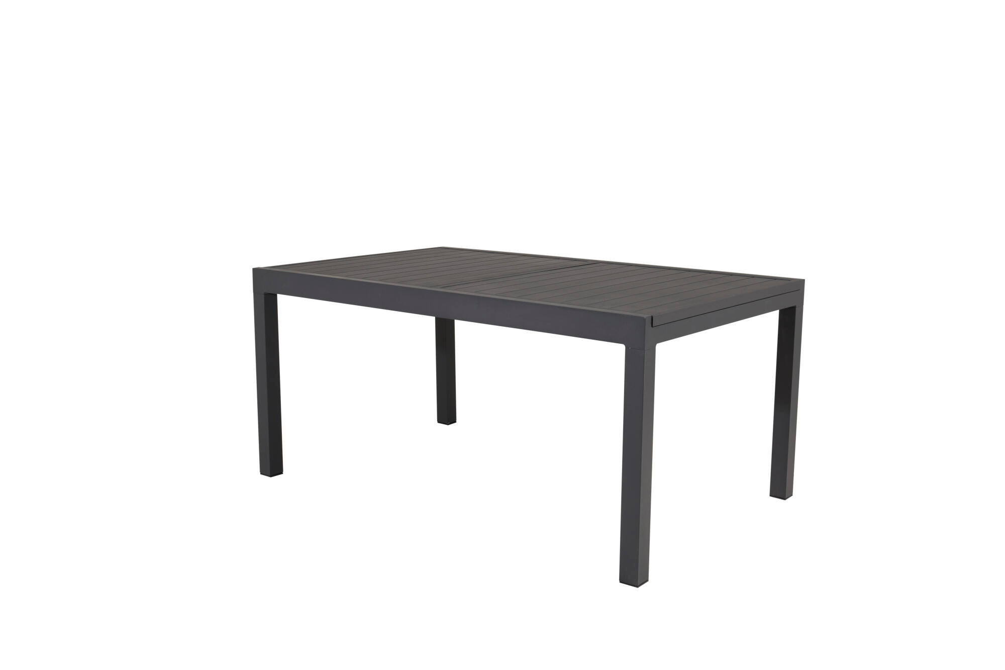 GARTENESSTISCH MARBELLA Schwarz 100x160x75 cm - Schwarz, Metall (160/100/75cm) - FURNLUX