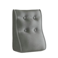 RÜCKENKISSEN Kopfteilkissen Samt grau 40/22cm - Grau, Textil (22/40cm) - Vercart