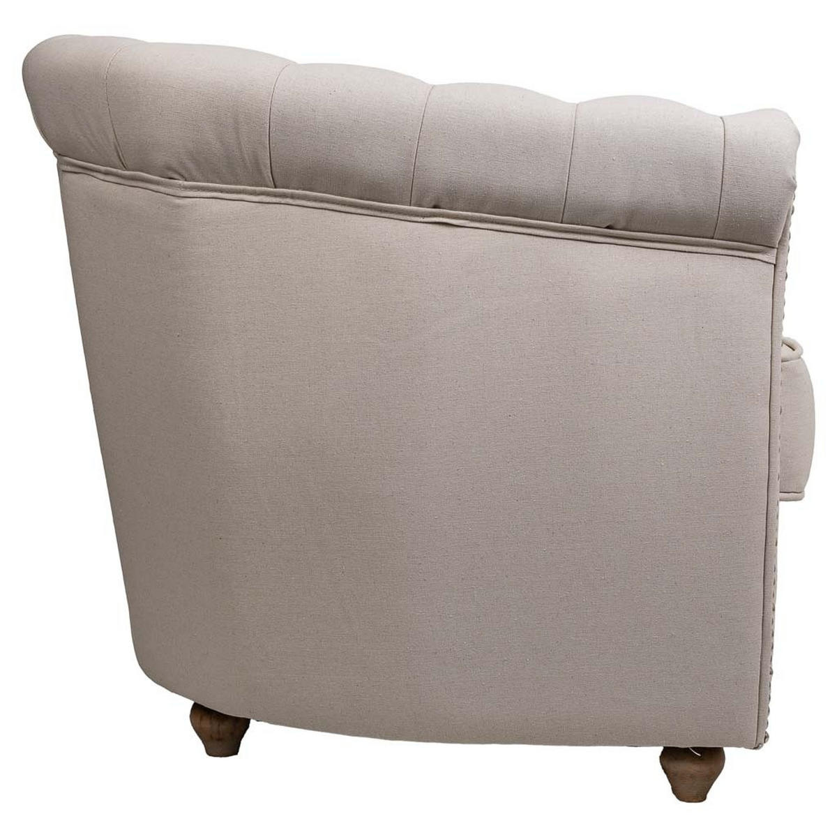 SESSEL gepolstert 80x80x48/72 cm - Beige, Naturmaterialen (80/72/80cm) - Wanderlust