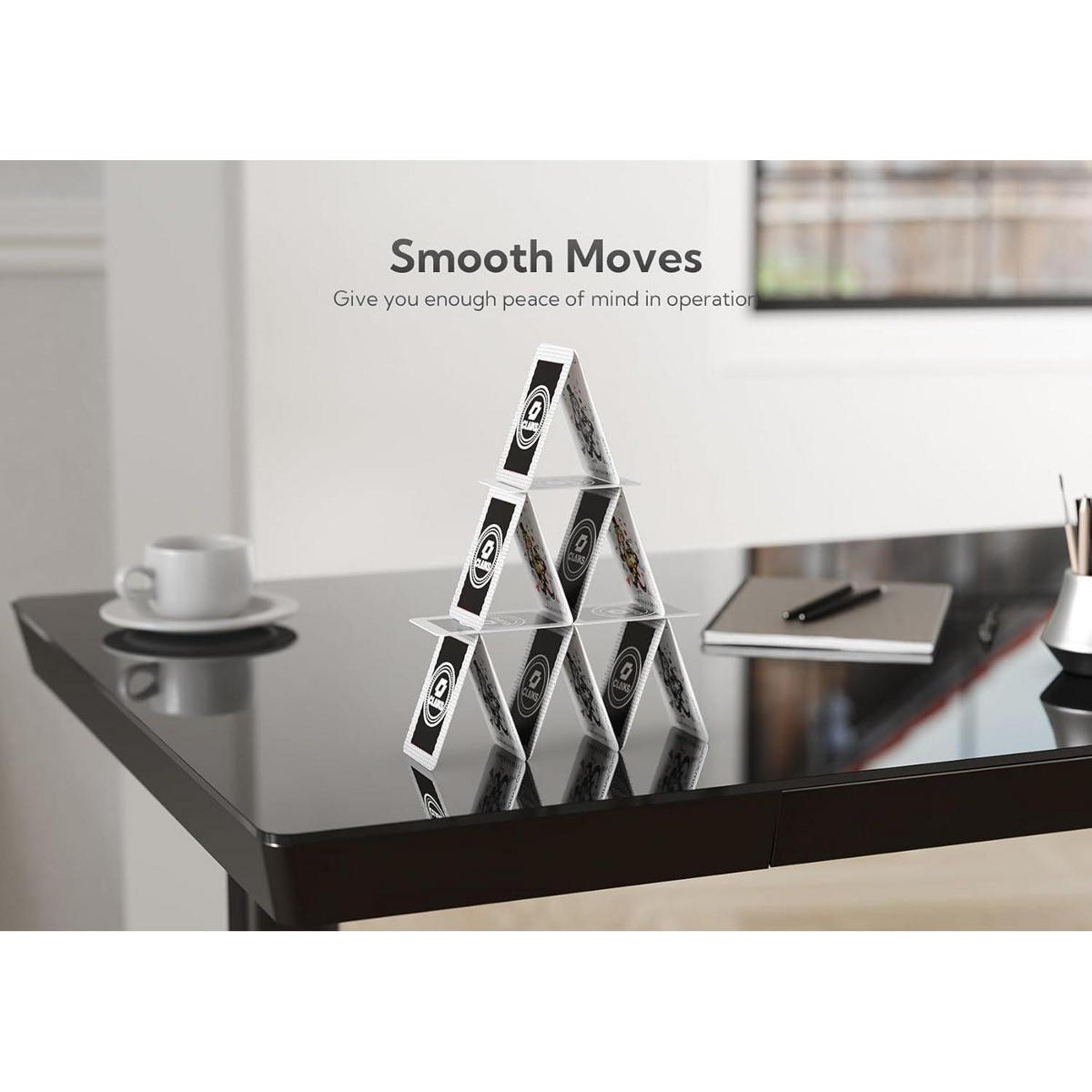 SCHREIBTISCH Höhenverstellbar Elektrisch 120 x 60 cm Schwarz - Schwarz, Glas (80/160/75cm)