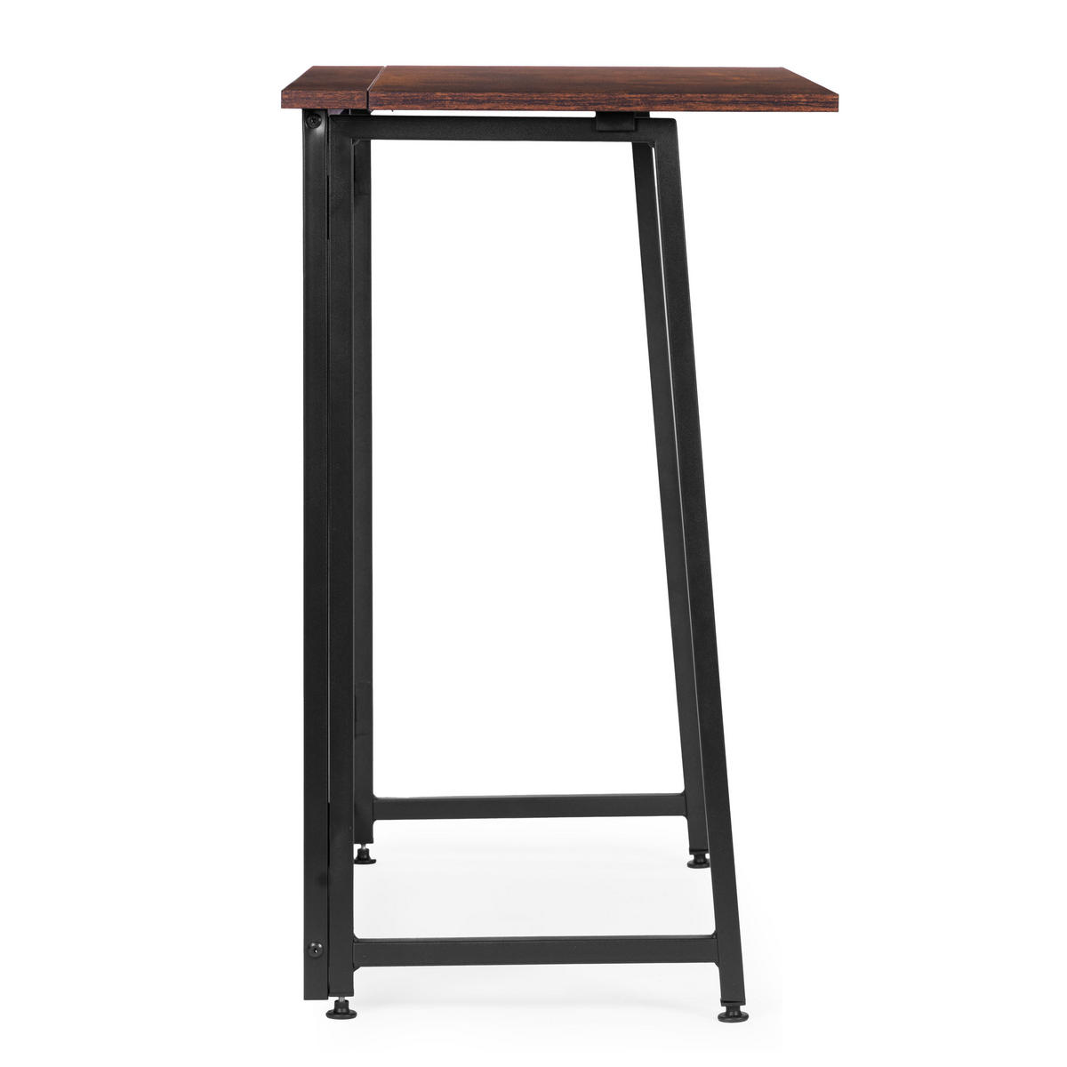 SCHREIBTISCH ARLO Nussbaum Rustikal - Schwarz - Nussbaumfarben/Schwarz, Holzwerkstoff (45/80/76cm) - Mat-Haus
