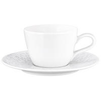 KAFFEETASSE MIT UNTERTASSE Nori Home weiß 240 ml - Weiß, Keramik (16.6/8.2/16.6cm) - Seltmann Weiden
