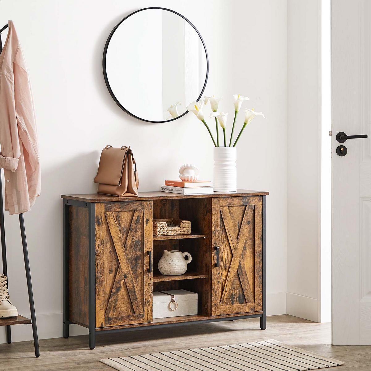 SIDEBOARD - Braun, Holzwerkstoff (35/70/100cm) - Hansiro